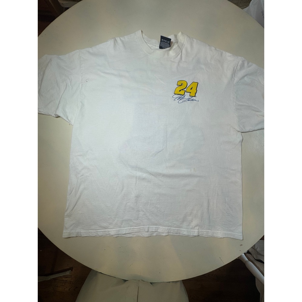 Chase Authentics Jeff Gordon NASCAR T-Shirt White XL DuPont 24 Racing Vintage